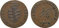 Sachsen-Meiningen Cu 1/4 Kreuzer Bernhard Erich Freund 1803-1866 -