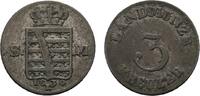 Sachsen-Meiningen 3 Kreuzer Bernhard Erich Freund 1803-1866 -