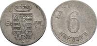 Sachsen-Meiningen 6 Kreuzer Bernhard Erich Freund 1803-1866 -