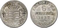 Sachsen-Meiningen 6 Kreuzer Bernhard Erich Freund 1803-1866 -