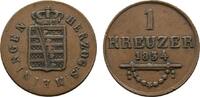 Sachsen-Meiningen Cu Kreuzer Bernhard Erich Freund 1803-1866 -