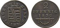 Sachsen-Meiningen Cu 2 Pfennig Bernhard Erich Freund 1803-1866 -