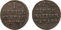 Braunschweig-Wolfenbüttel Cu Denier Karl I. 1735-1780 -