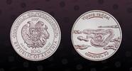 ARMENIA 100 Dram ARMENIA, KM# 154 , Silver, 100 Dram, 2007, Proof, Vipera raddei - Armenian viper with two red lines. Coin in excellent condition -