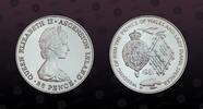 ASCENSION ISLAND 25 Pence (Crown) ASCENSION ISLAND , KM# 3b , Silver, 25 Pence (Crown) , 1981, Proof, Wedding on Prince Charles and Lady Diana. Coin housed housed -