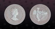 ASCENSION ISLAND 50 Pence ASCENSION ISLAND , KM P1 , Silver, 50 Pence , 1995, Proof, Queen Mother fishing. Silver Piefort. Very Rare. Max. 500 pieces mint -
