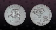 LITHUANIA 50 Litu LITHUANIA, KM# 165 , Silver, 50 Litu, 2009, Proof, Nature - Flowers. Coin housed in Original Mint capsule! Coin in excellent con -