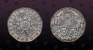 AUSTRIA 5 Euro AUSTRIA, KM# 3091 , Silver, 5 Euro, 2002, Mint Strike, Schoenbrunn Zoo. Coin in excellent condition! -
