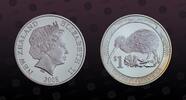 NEW ZEALAND 1 Dollar NEW ZEALAND , KM# 309 , Silver, 1 Dollar, 2008, Proof, Kiwi Haast Tokoeka. Coin housed in Original Mint capsule! Coin in excel -