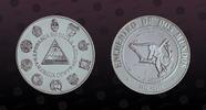 NICARAGUA 5 Cordobas NICARAGUA, KM# 86 , Silver, 5 Cordobas, 1994, Proof, Wildlife Protection - Howler Monkey. Coin housed in Original Mint capsule! -