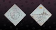 PALAU 10 Dollars PALAU, KM# 395 , Silver, 10 Dollars, 2011, Proof, War ship - RN Vittorio Veneto. Shape: Square with gold plated. Coin in excelle -