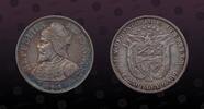 PANAMA 5 Centesimos PANAMA, KM# 2 , Silver, 5 Centesimos, 1904, Mint Strike, Balboa bust. Nice silver coin! Scarce! -