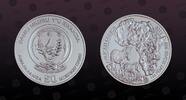 RWANDA 50 Francs RWANDA, Unlisted, Silver, 50 Francs, 2011, Proof, Map of Africa - 2 Zebras. Highly demanded coin in proof! Excellent condition! -