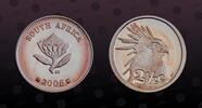 SOUTH AFRICA 2-1/2 Cents SOUTH AFRICA , KM# 349 , Silver, 2-1/2 Cents, 2006, Proof, The Secretary Bird. Coin in excellent condition! -