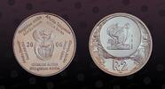 SOUTH AFRICA 2 Rand SOUTH AFRICA , KM# 375 , Silver, 2 Rand, 2006, Proof, FIFA World Cup 2010 South Africa. Coin housed in Original Mint capsule! Co -