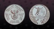 SOUTH AFRICA 2 Rand SOUTH AFRICA , KM# 437 , Silver, 2 Rand, 2008, Proof, FIFA World Cup 2010 South Africa. Coin housed in Original Mint capsule! Co -
