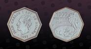 SPAIN 1500 Pesetas SPAIN, KM# 1010 , Silver, 1500 Pesetas, 1999, Proof, Millennium. Coin housed in Original Mint Capsule! Coin in excellent conditi -