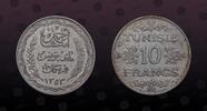 TUNISIA 10 Francs TUNISIA, KM# 262 , Silver, 10 Francs, AH1353 - 1934(a), Mint Strike, Lovely silver coin! -