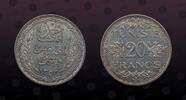 TUNISIA 20 Francs TUNISIA, KM# 263 , Silver, 20 Francs, AH1353 - 1934(a), Mint Strike, Nice silver coin! -