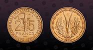 WEST AFRICAN STATES 25 Francs WEST AFRICAN STATES , KM# E5 , Aluminum-Bronze, 25 Francs , 1970, Specimen, Essai. High grade! Coin in excellent condition! -