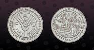 TUNISIA 1 Dinar TUNISIA, KM# 351 , Silver, 1 Dinar, 1995, Proof, F.A.O. 50th Anniversary. Scarce type in proof condition. Excellent condition! C -