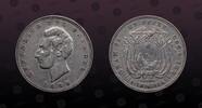 ECUADOR 1 Sucre (Un) ECUADOR , KM# 53.1 , Silver, 1 Sucre (Un), 1888, Mint Strike, Head of Sucre. Nice silver coin! -