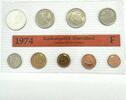 Deutschland 10,68 DM Kursmünzensatz DM 1974 F Stuttgart KMS -