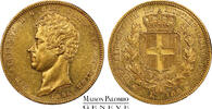 Italie 100 Lire Italie - Sardaigne - 100 Lire 1836 P Turin - PCGS AU 58 -