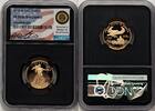 US Proof Gold Eagle 1/4 oz Miles Standish Blk Core Certified Gold American Eagles -