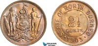 British North Borneo 2 1/2 Cents 1903 aUNC 912.02 元 含税 ＋  167.34 元 运费