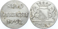Duit Utrecht-stad Duit zilver 1792 -