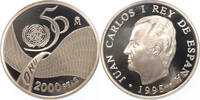 2000 Pesetas Spain 2000 Pesetas 1995 50th ann United Nations silver -
