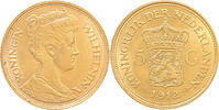 5 Gulden goud Nederland 5 Gulden goud Wilhelmina -
