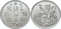 Duit Holland Duit zilver 1761 -