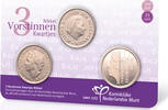 3 Vorstinnen kwartjes 2017 Coincard -