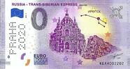 0 Euro 0 Euro biljet Rusland 2019 - Trans-Siberian Express Irkutsk PRAHA 2020 -