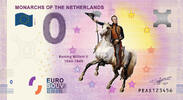 0 Euro 0 Euro biljet Nederland 2020 - Koning Willem II KLEUR -