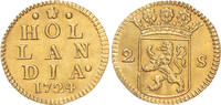Dubbele wapenstuiver Holland Dubbele wapenstuiver goud 1724/23 -