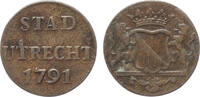 Duit Utrecht-stad Duit 1791 -