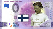 0 Euro 0 Euro biljet Finland 2022 - Paavo Nurmi KLEUR -