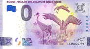 0 Euro 0 Euro biljet Finland 2024 - Wild Nature Grus Grus -