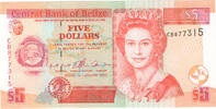 Belize $5 -