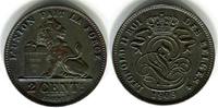 Belgien 2 Centimes Leopold II. 1865-1909 -