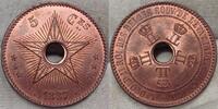 Kongo(Zaire), Belgisch Kongo Cu 5 Centimes Prachtexemplar. -