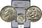 Greece SILVER-2-DRACHMAI 30825-4 -