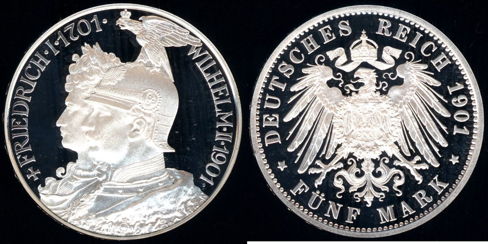 bestehen preussens, neuprgung in feinsilber proof in dose