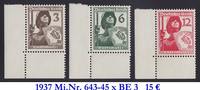 Deutsches Reich corner stamps Luftschutz -