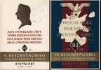 Deutsches Reich Propaganda 'V. und VI. Reichstagung d. Auslandsdeutschen' in Stuttgart -