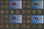 Island / Litauen / Norwegen / Schweiz 4x (3,88) Pattern/Essay/Proben 4 Sets in Noppenfolie -