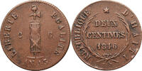 Haiti, Republic 1825-1849 2 Centimes 1846 / AN 43 ss 125.51 元 含税 ＋  125.51 元 运费